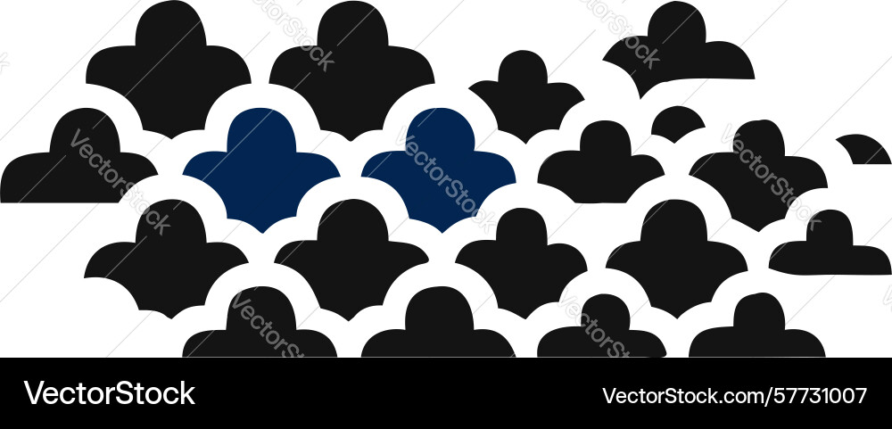 Dense black cloud pattern abstract design Vector Image