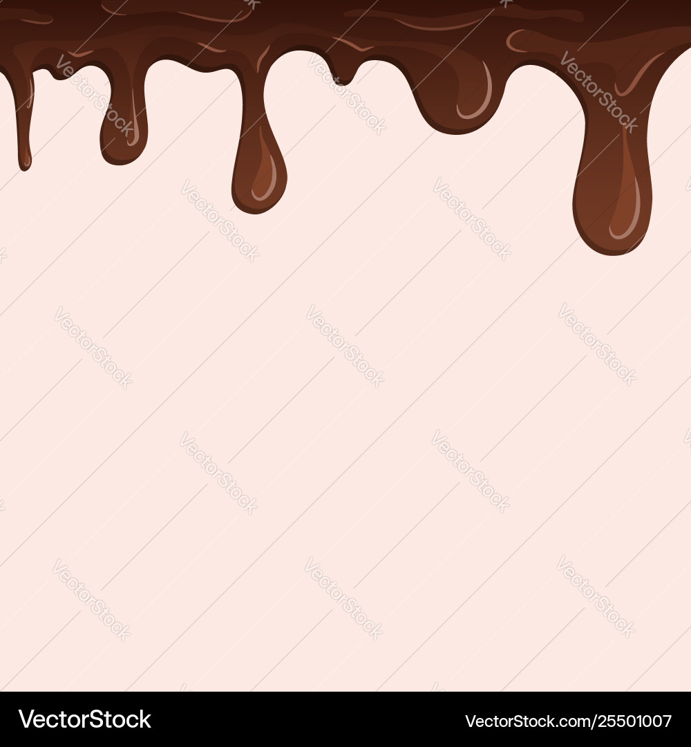 Dripping chocolate drips isolated Dripping chocolate drips isolated vector image
