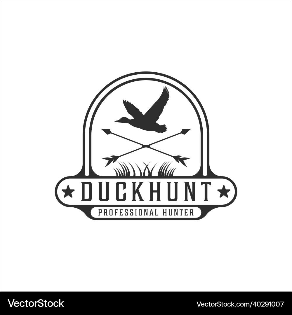 Duck-Jagd-Logo Vintage Vorlage Symbol Grafik Duck-Jagd-Logo Vintage Vorlage Symbol Grafik vektorbild