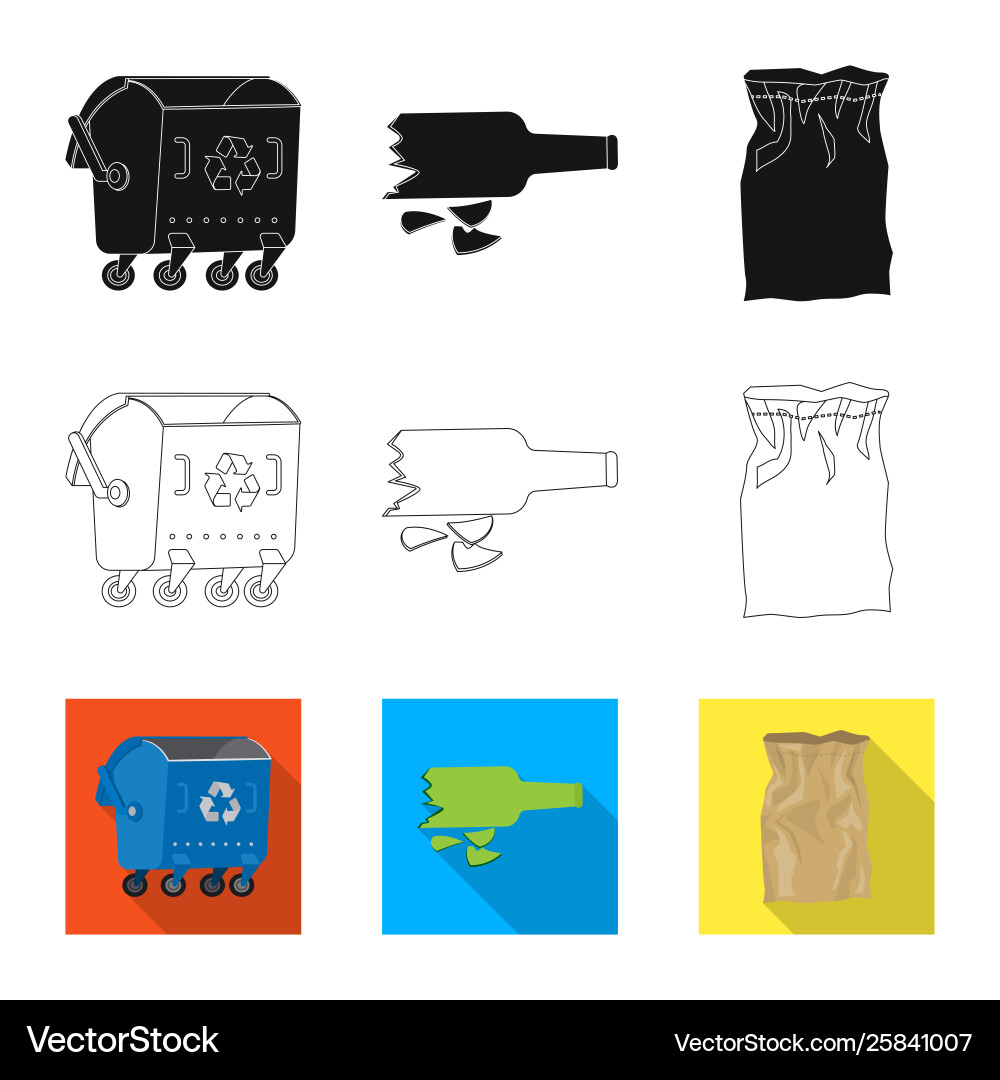 Dump and sort symbol set Dump and sort symbol set vector image