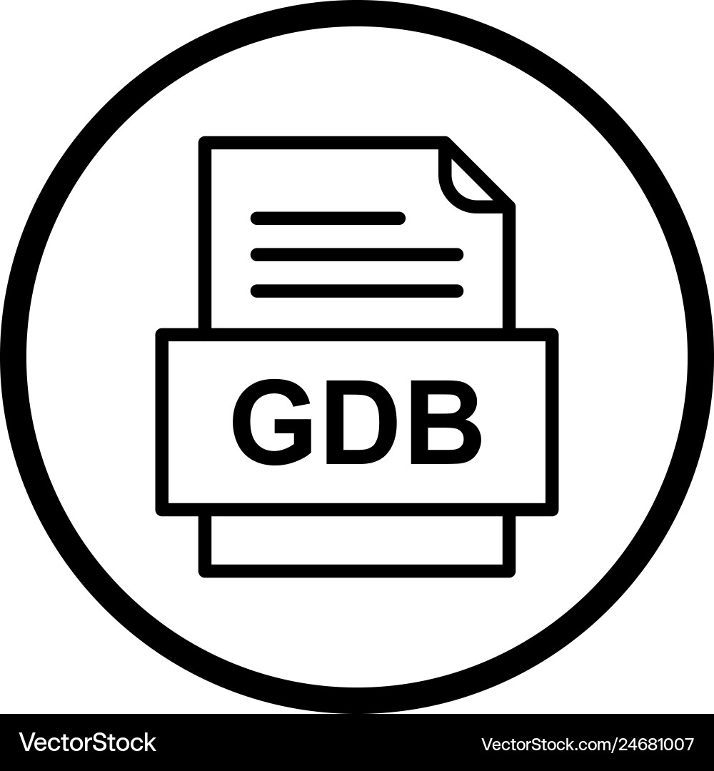 Gdb Datei Dokument-Symbol Vektorbild
