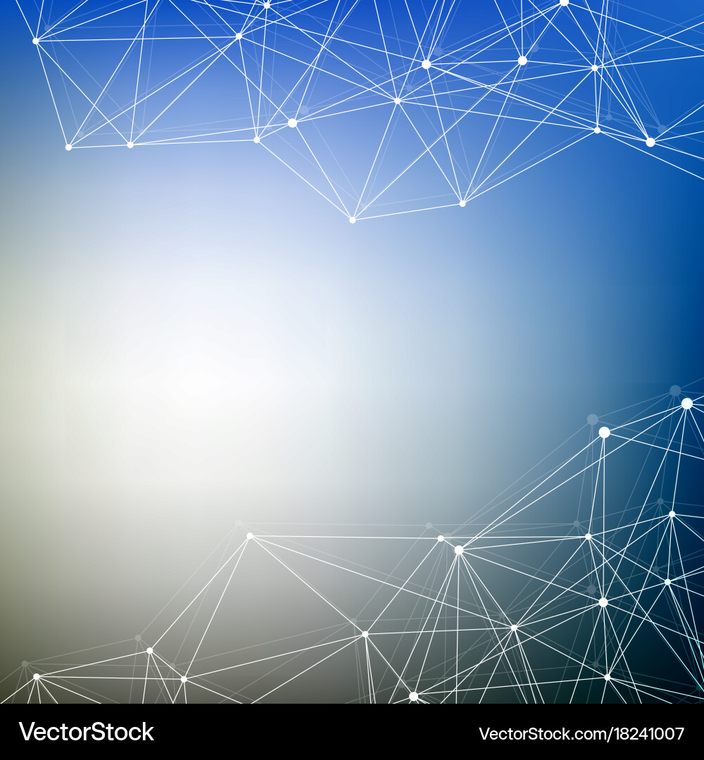 Geometric abstract background with connected line vector image