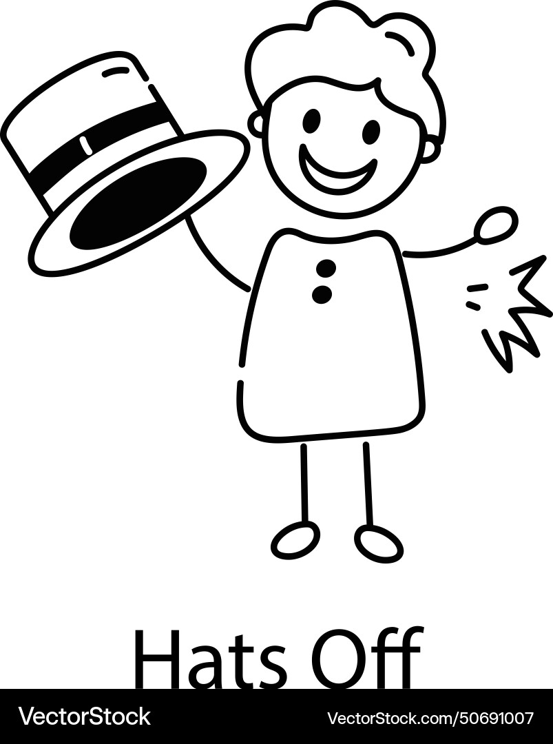 Hats off Royalty Free Vector Image VectorStock