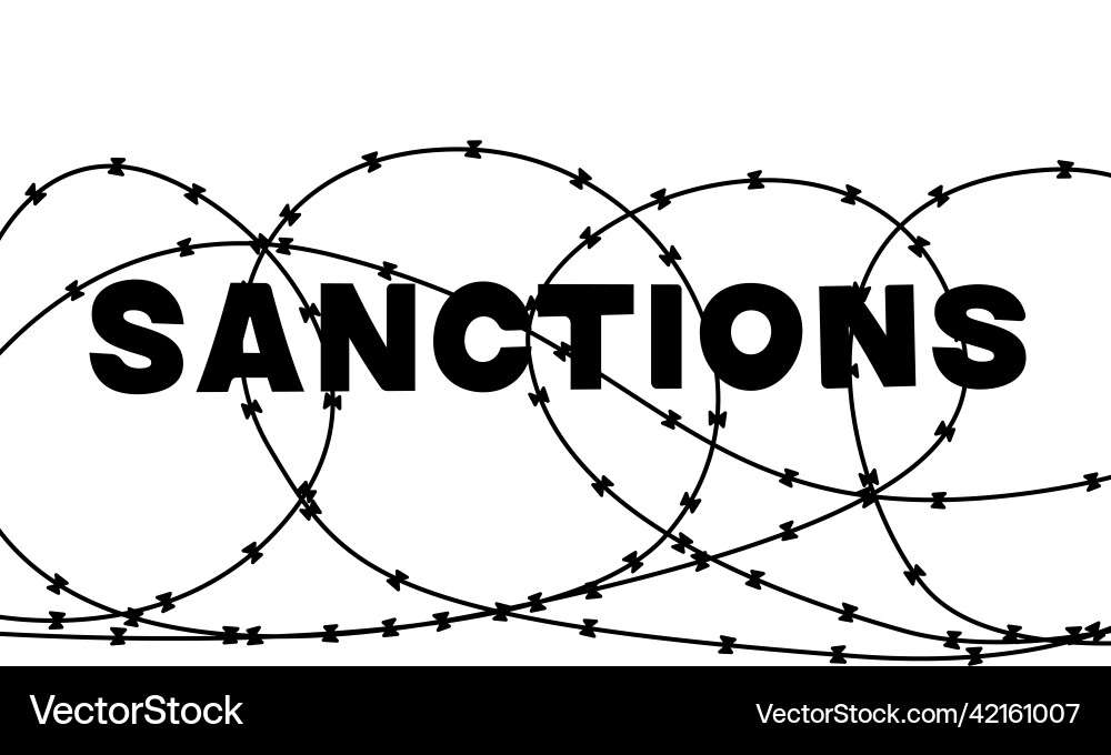 Imposing sanctions horizontal post design template Imposing sanctions horizontal post design template vector image