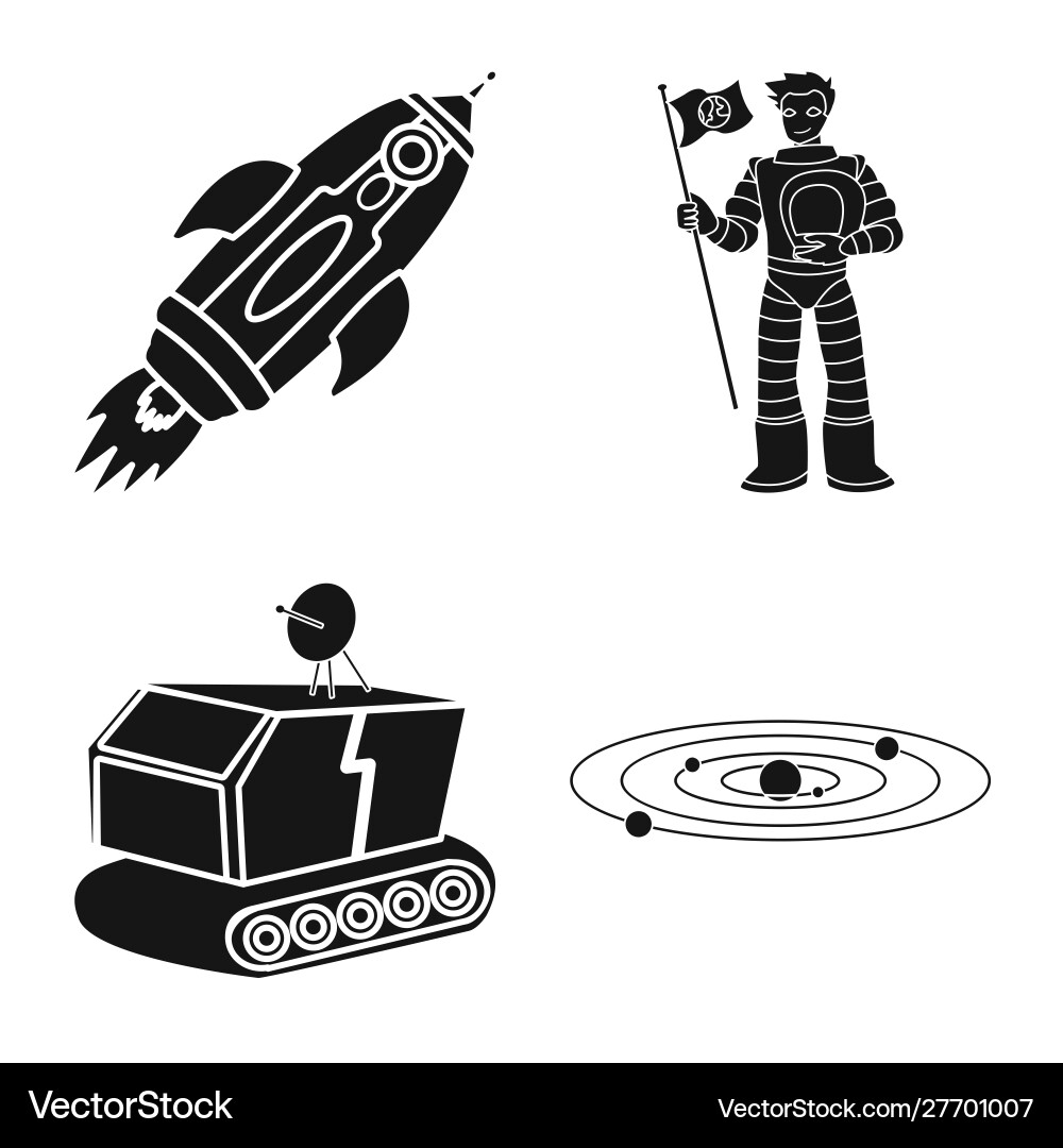 Isolated object colonization and sky icon Isolated object colonization and sky icon Vector Image