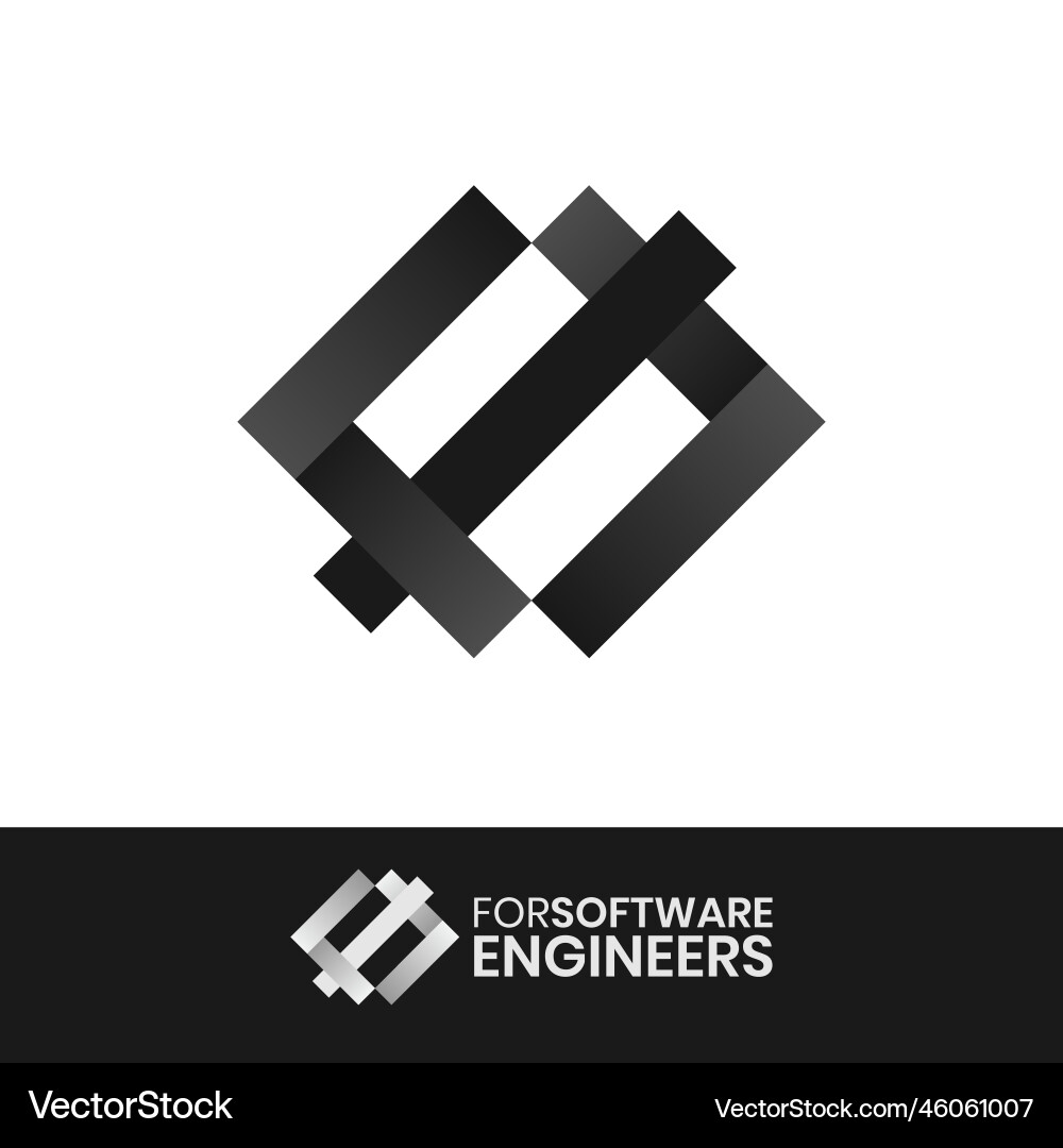 Logo for software developer or engineer Vector Image