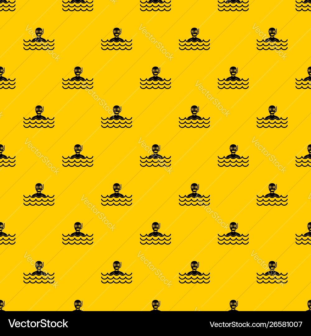 Man with scuba pattern Man with scuba pattern vector image