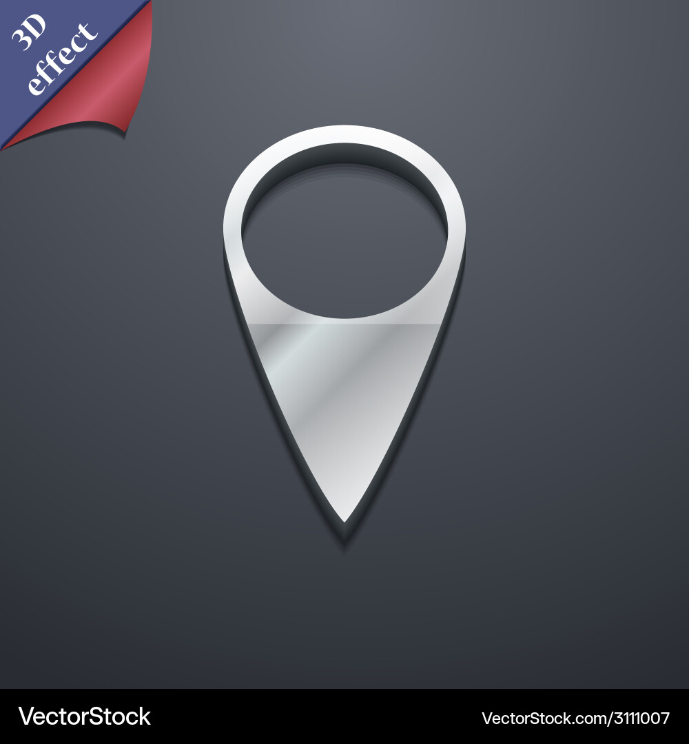 Map pointer icon symbol 3d style trendy modern vector image