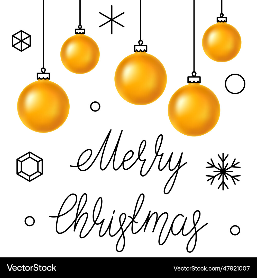 Merry christmas greeting card happy new year Merry christmas greeting card happy new year vector image