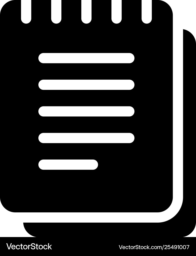 Notepad Royalty Free Vector Image - VectorStock