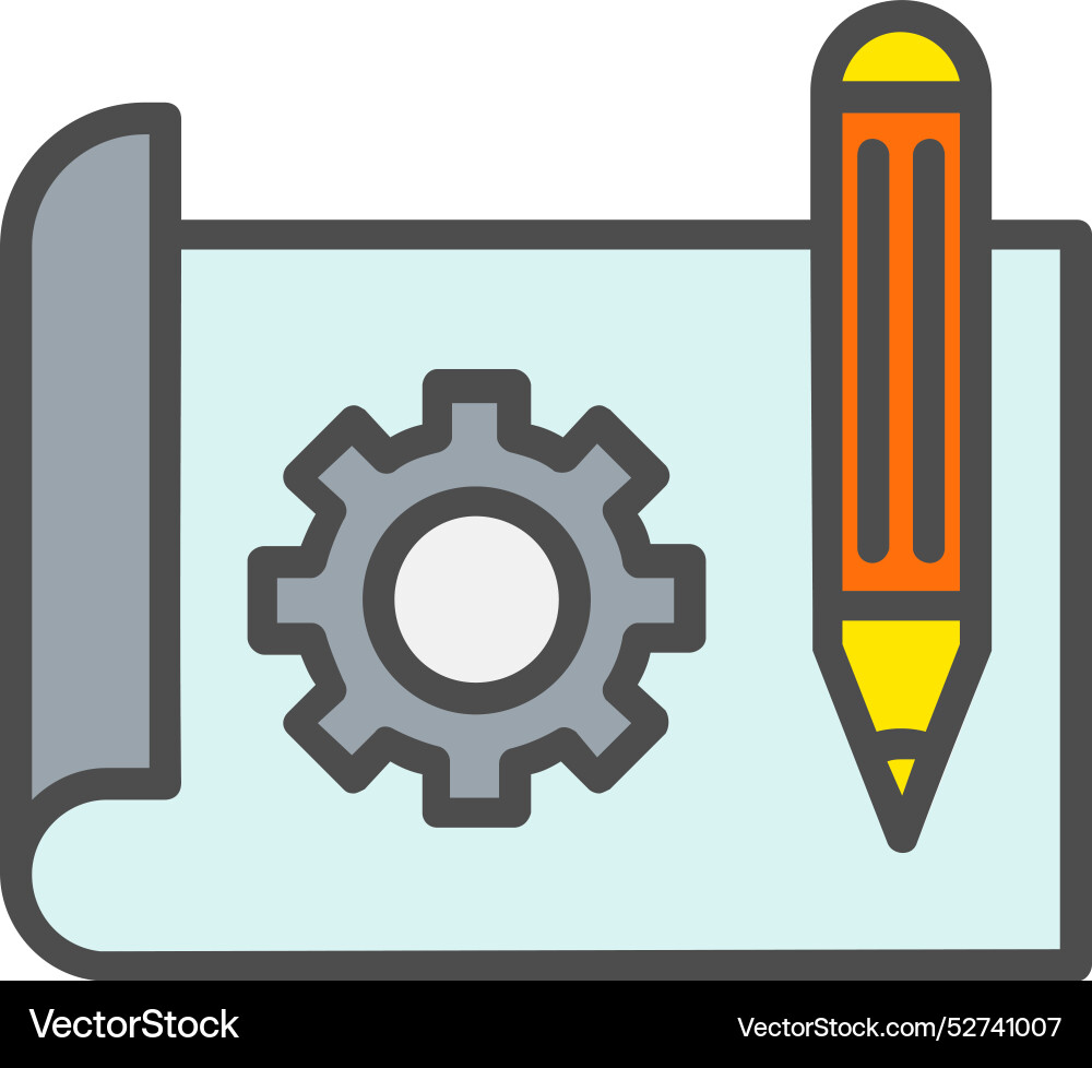 Prototype line filled icon design Vector Image