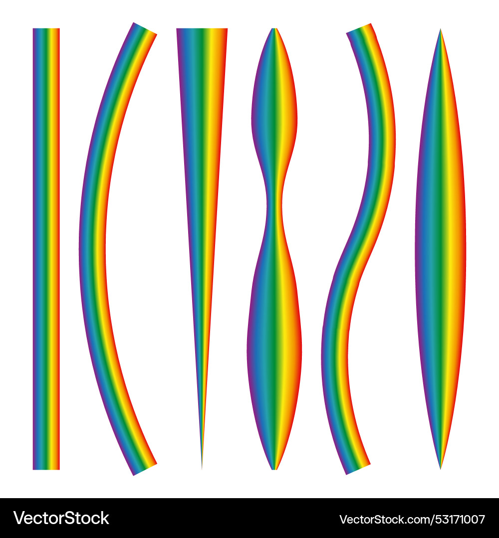 Rainbow gradient shapes abstract colorful forms Rainbow gradient shapes abstract colorful forms vector image