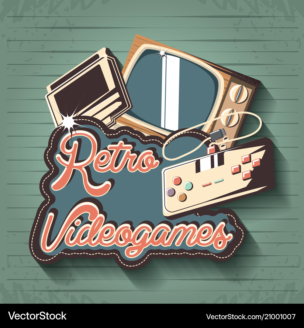 Retro Video Game Console vector image