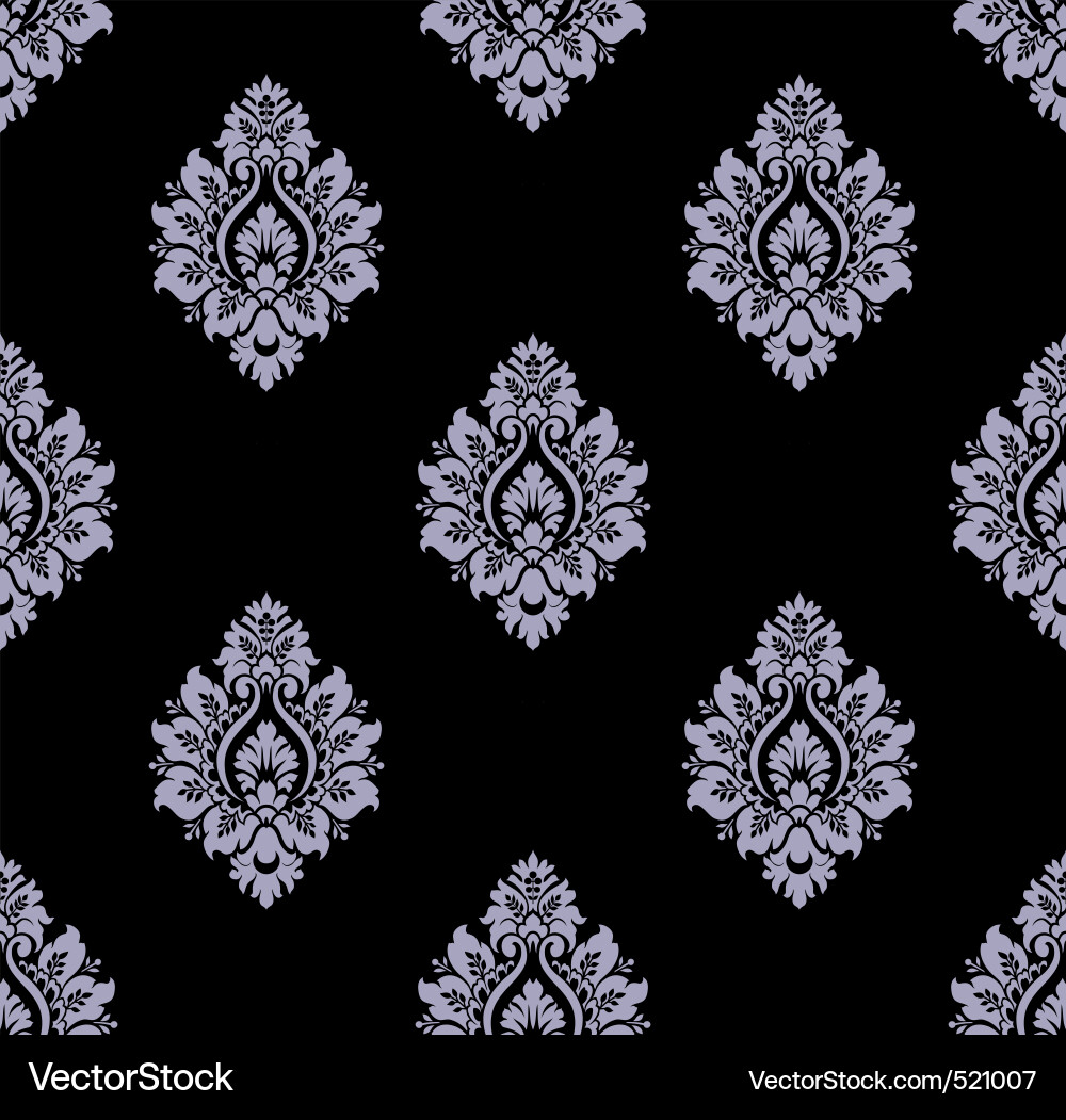 Seamless damask pattern vector image