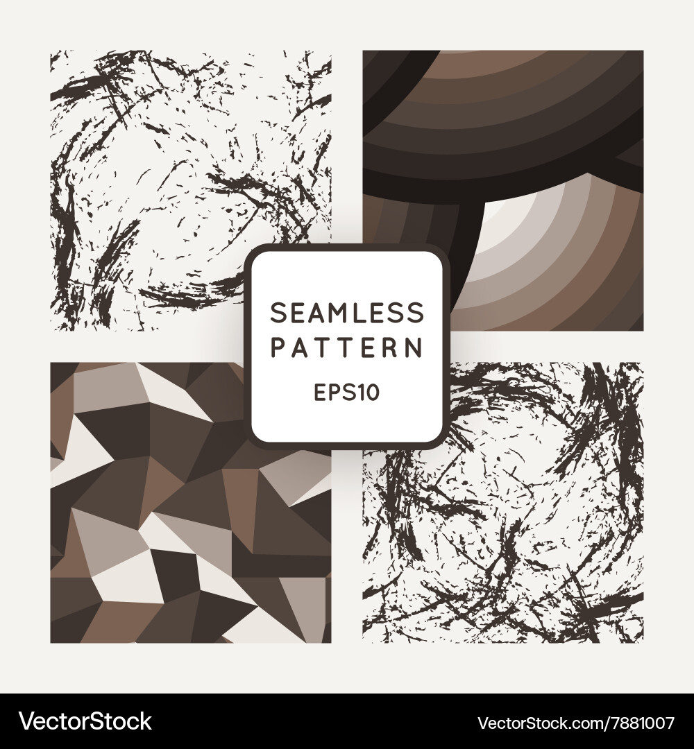 Set of seamless patterns polygons Vector Image