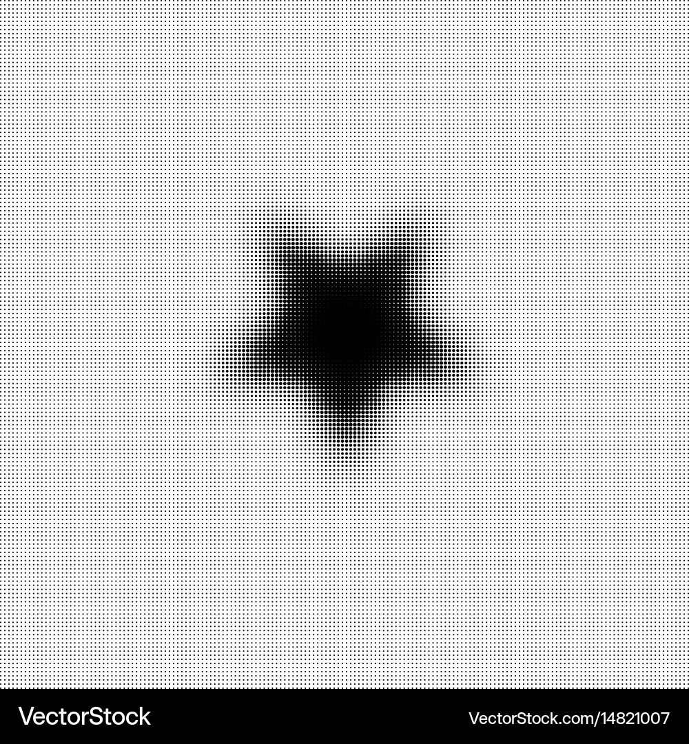 Star shape with halfrone abstract background vector image
