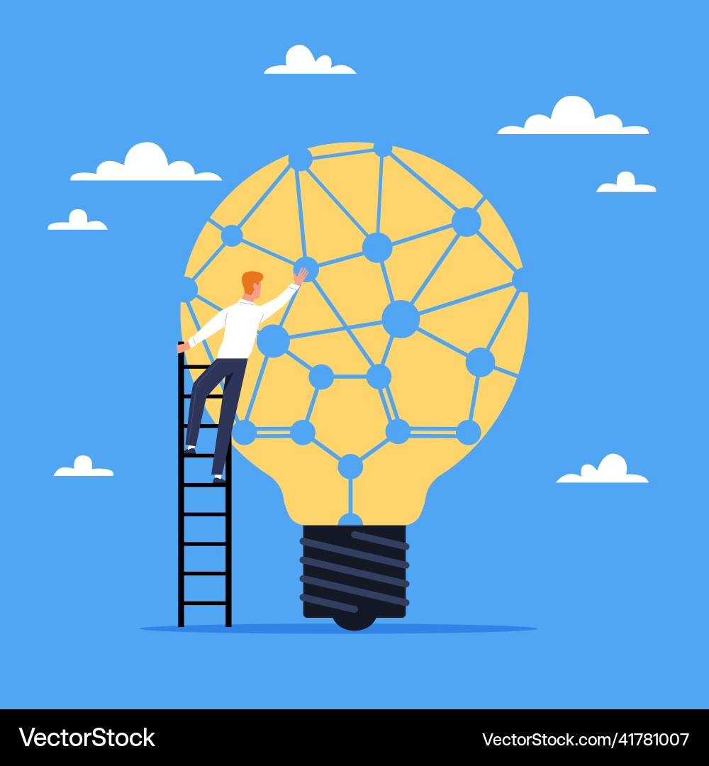 Technological ideas creating technologies man Technological ideas creating technologies man vector image
