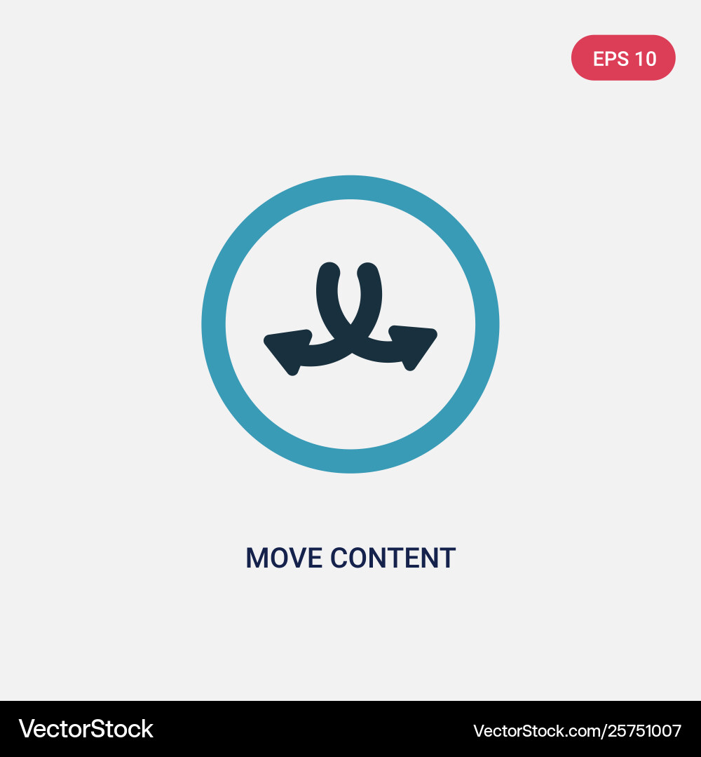 Two color move content icon from user interface Two color move content icon from user interface vector image