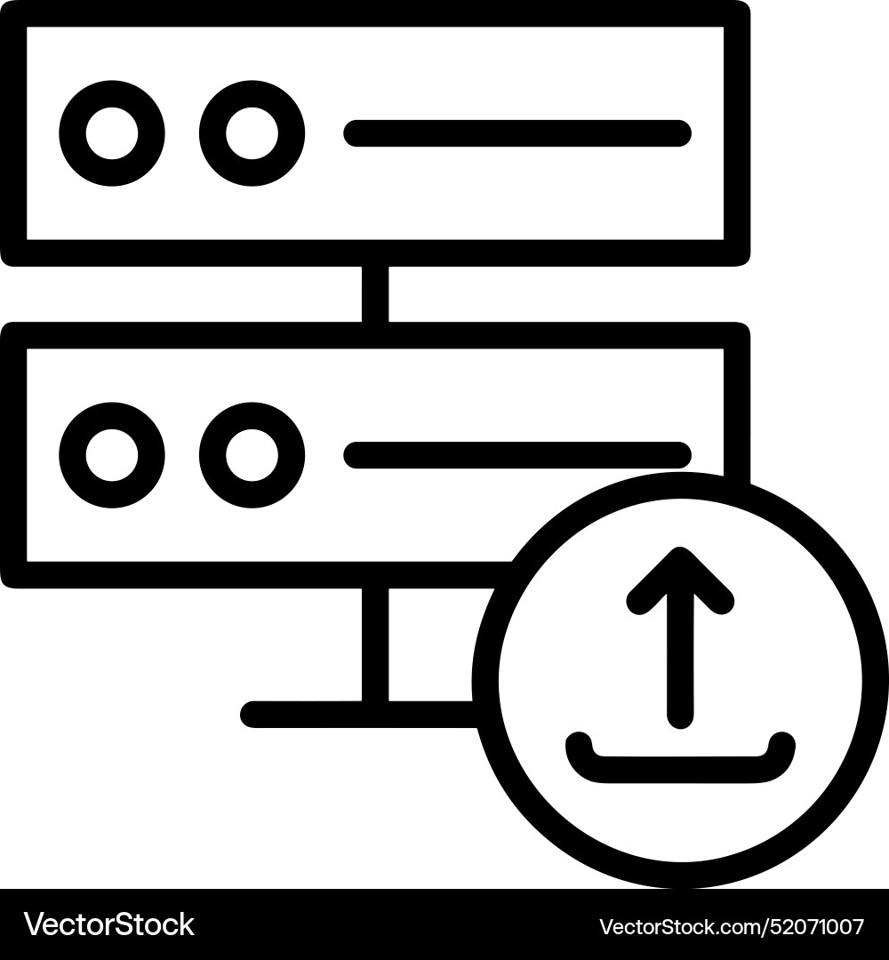 Upload outline icon symbol image Upload outline icon symbol image Vector Image