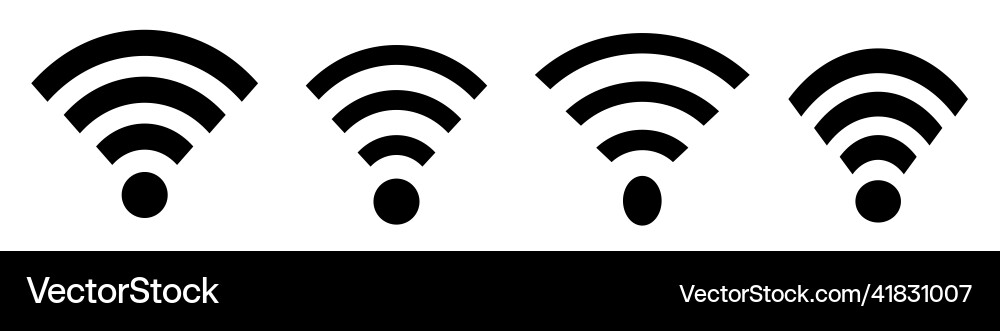 Wifi icon set with different shape vector image
