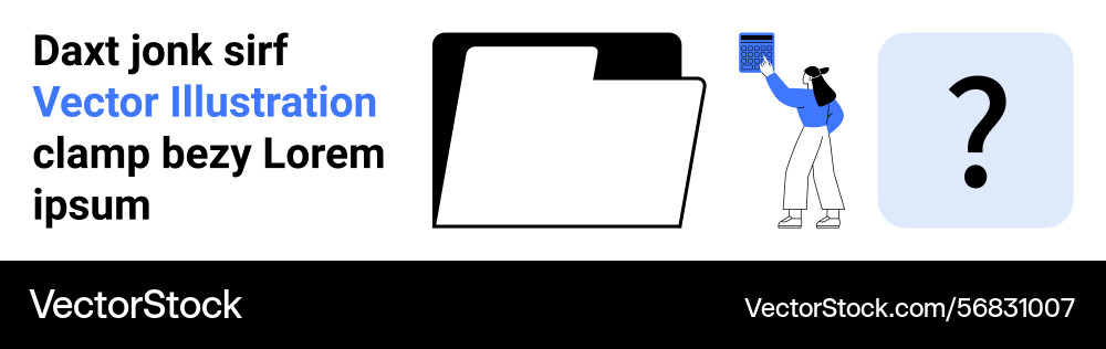 Woman filing document into folder with question Woman filing document into folder with question vector image