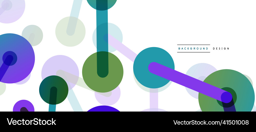 Abstract background round dots connected by lines Vector Image