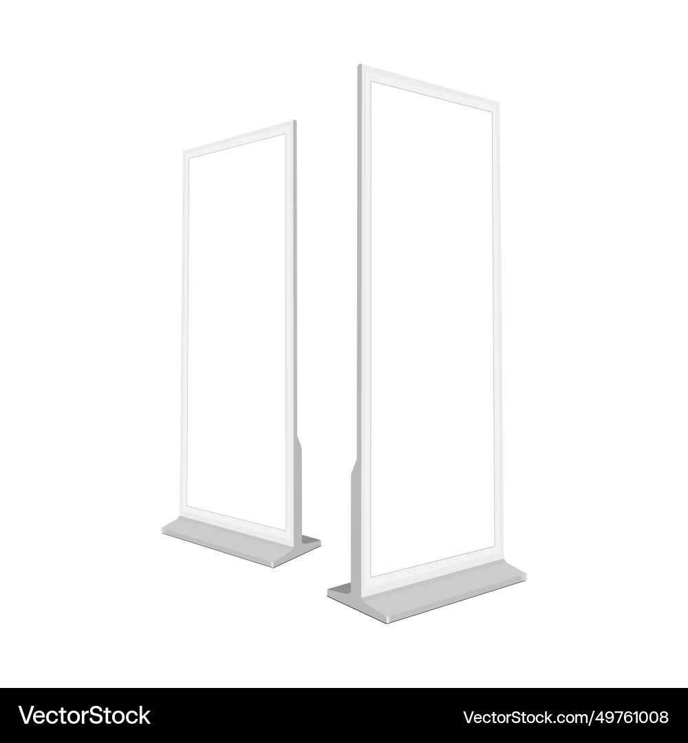 Clay lcd digital signage mockup with blank screen Clay lcd digital signage mockup with blank screen vector image