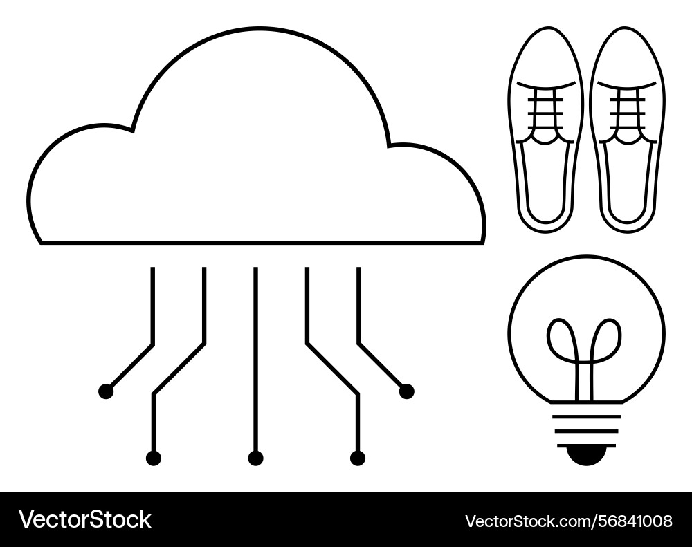 Cloud computing innovation and connection Cloud computing innovation and connection vector image