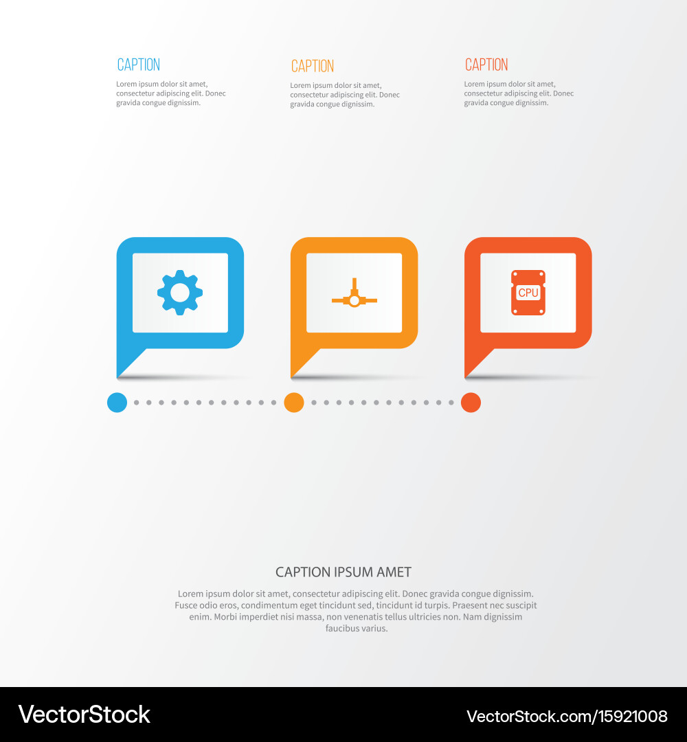Computer icons set collection of settings vector image