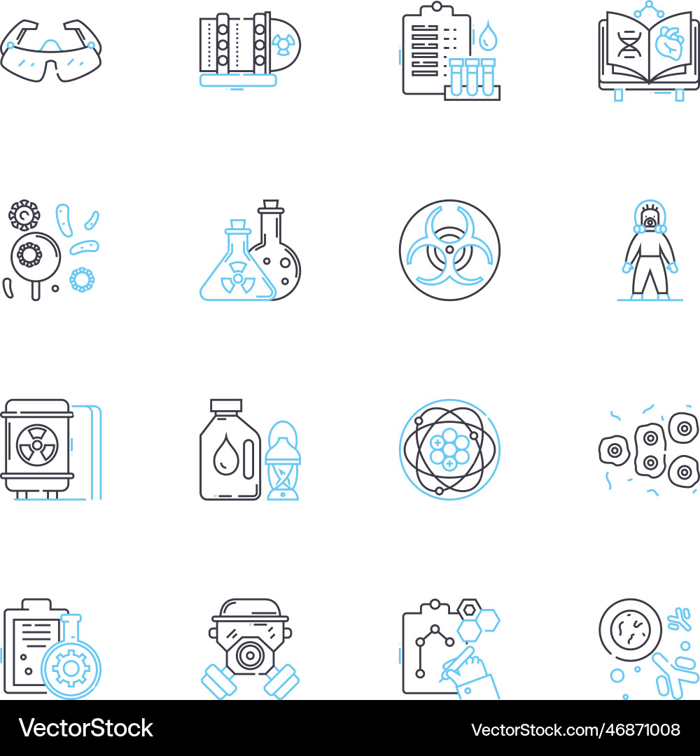 Criminal justice linear icons set punishment Criminal justice linear icons set punishment vector image