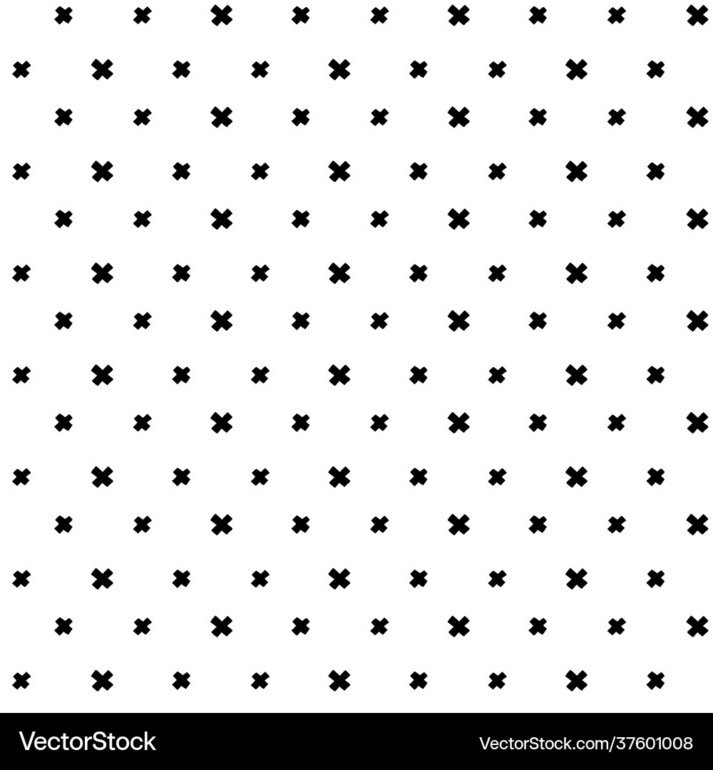 Cross simple pattern plus seamless Vector Image