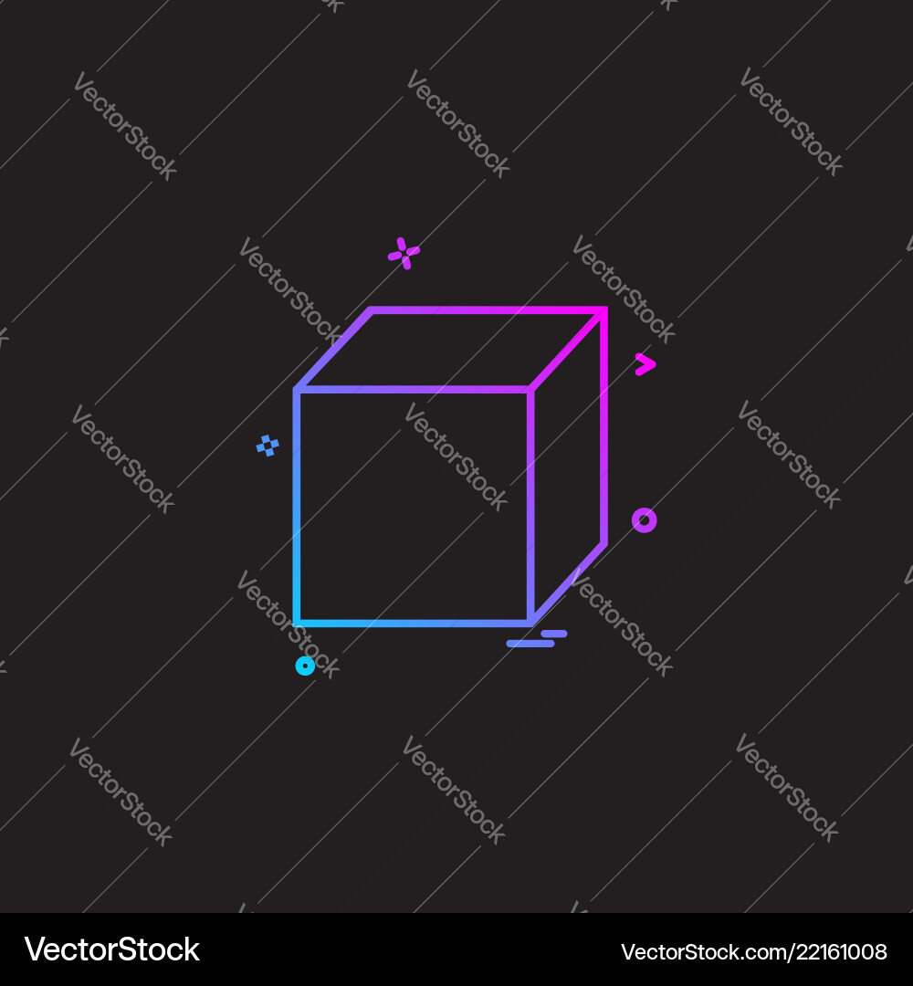 Cube icon design Cube icon design vector image