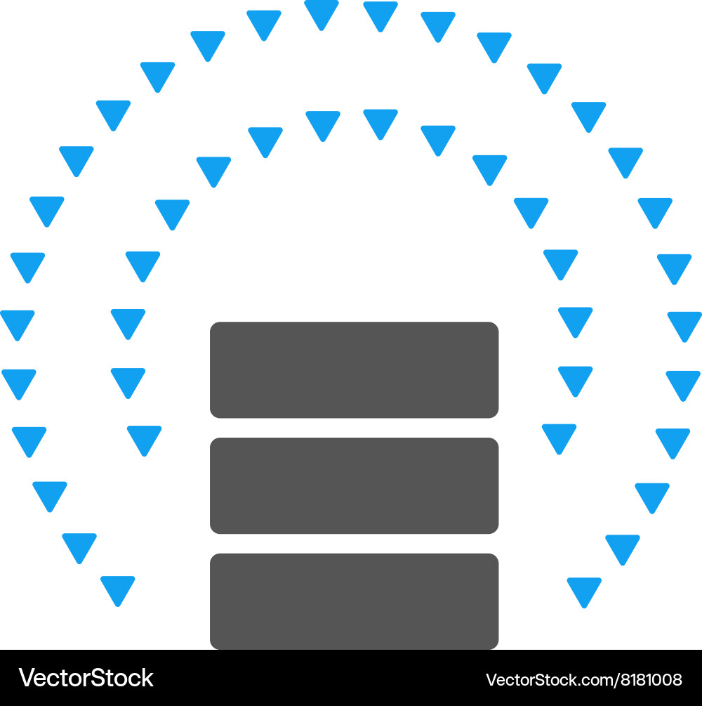 Database sphere shield flat symbol Vector Image