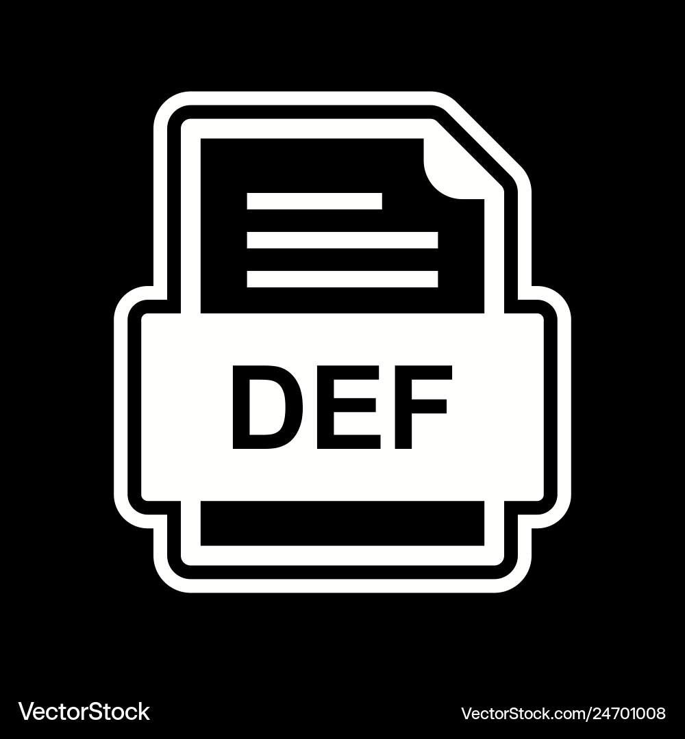 Def file document icon vector image