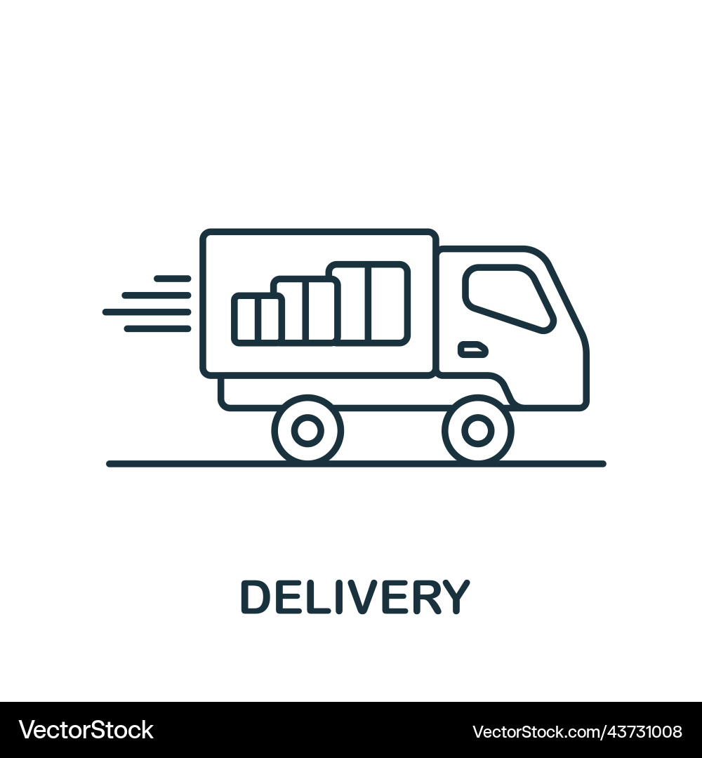 Delivery icon line simple for templates web Delivery icon line simple for templates web vector image