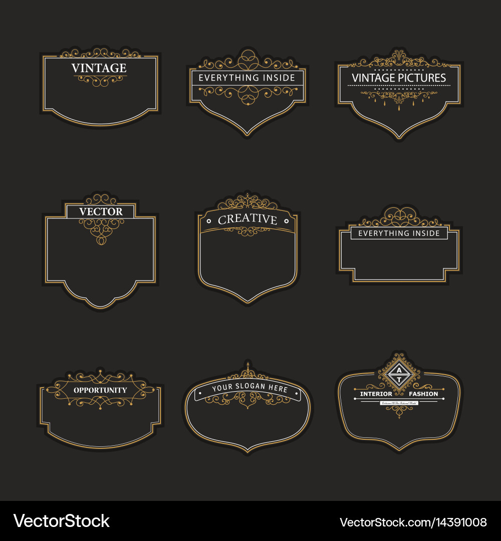 Design elements template vector image
