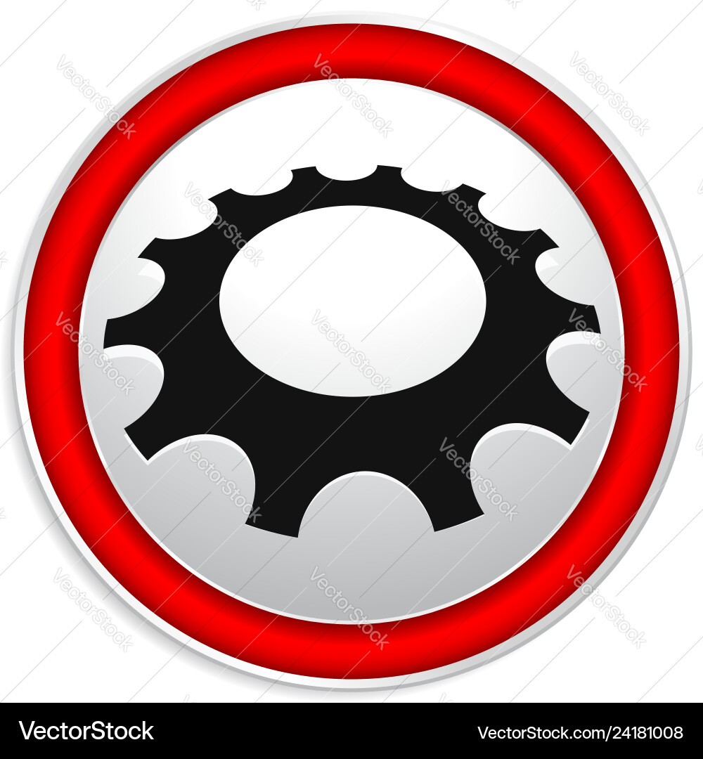 Gear cogwheel icon for repair development Vector Image