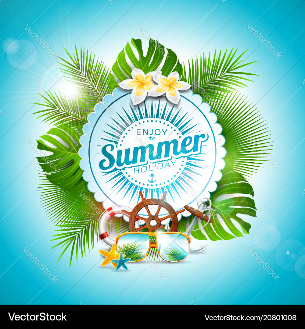 Genießen Sie den Sommerurlaub typografische Genießen Sie den Sommerurlaub typografische vektorbild