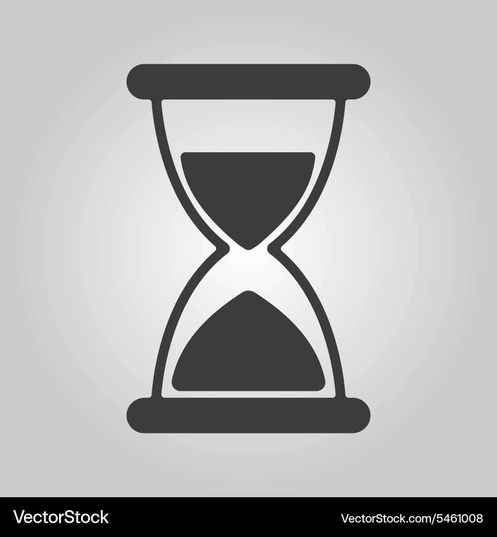 Hourglass icon chronometer and timer clock vector image