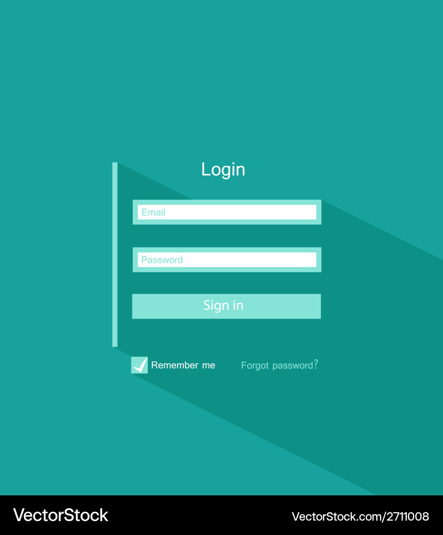 Login form Royalty Free Vector Image - VectorStock