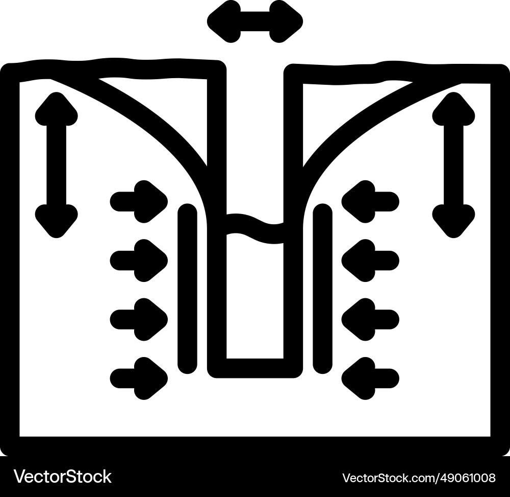 Pumping tests hydrogeologist line icon Vector Image
