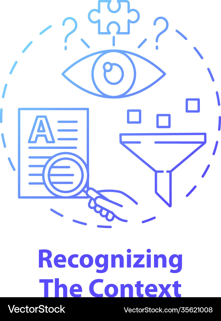 Recognizing context concept icon Recognizing context concept icon vector image