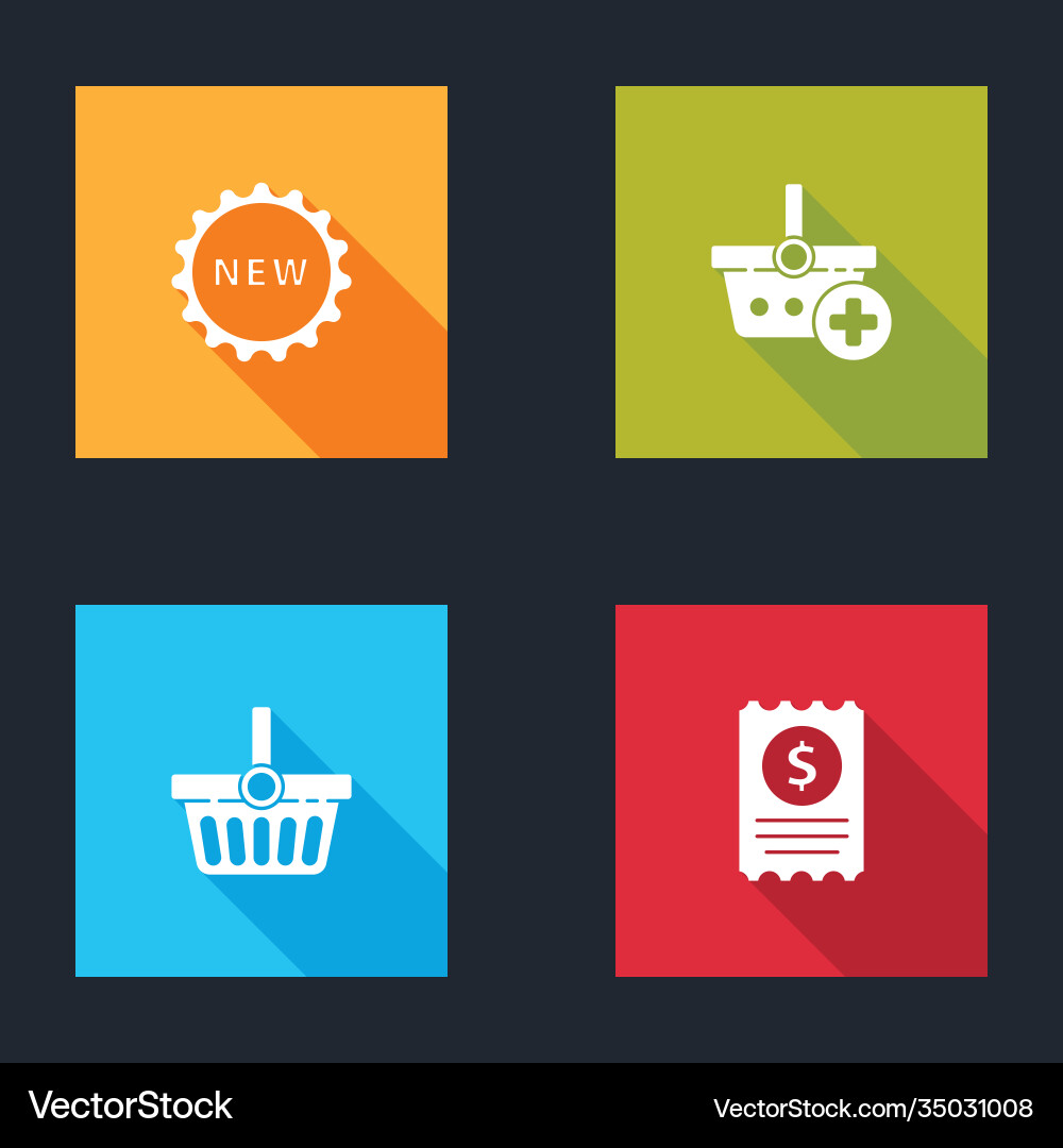 Set price tag with text new add to shopping Vector Image