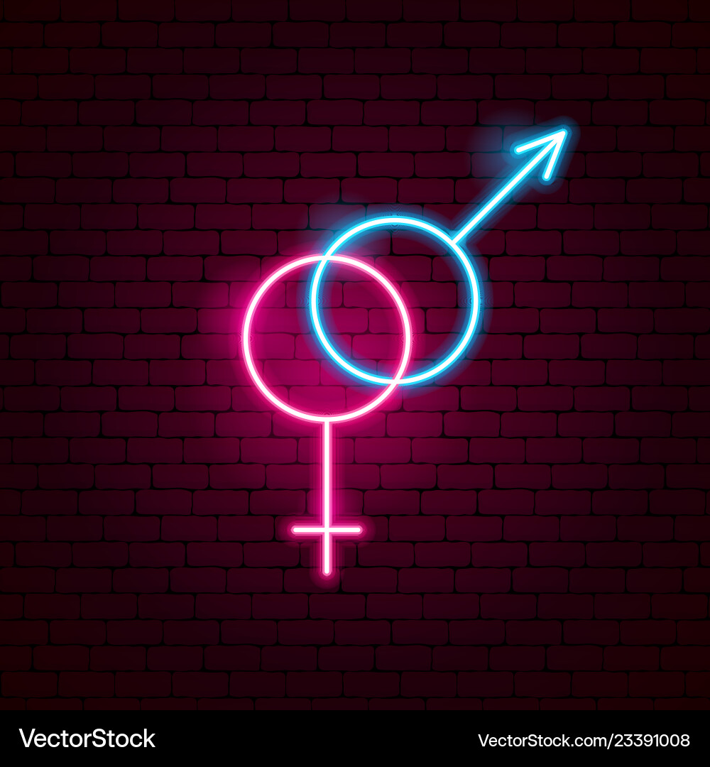 Sex neon sign vector image