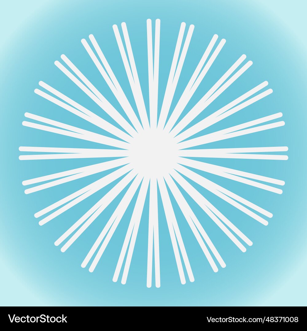 Snowflake straight shape and structure on a blue Snowflake straight shape and structure on a blue vector image
