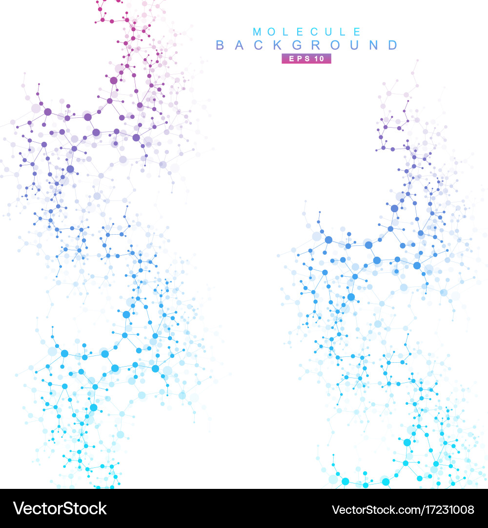 Structure molecule and communication dna atom Vector Image