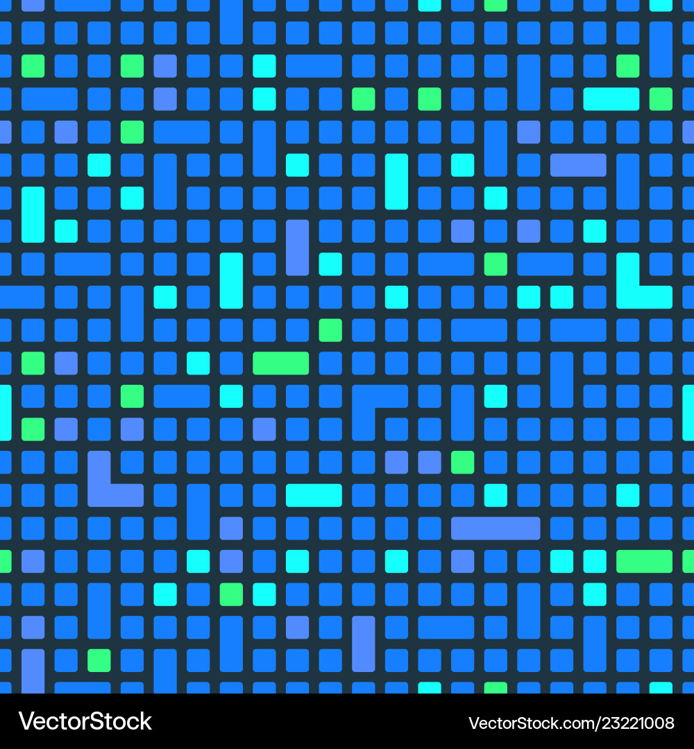Technology squares or pixel and rectangle pattern vector image