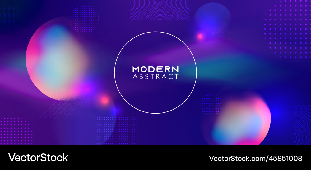 Trendy gradient with dynamic geometric shapes vector image