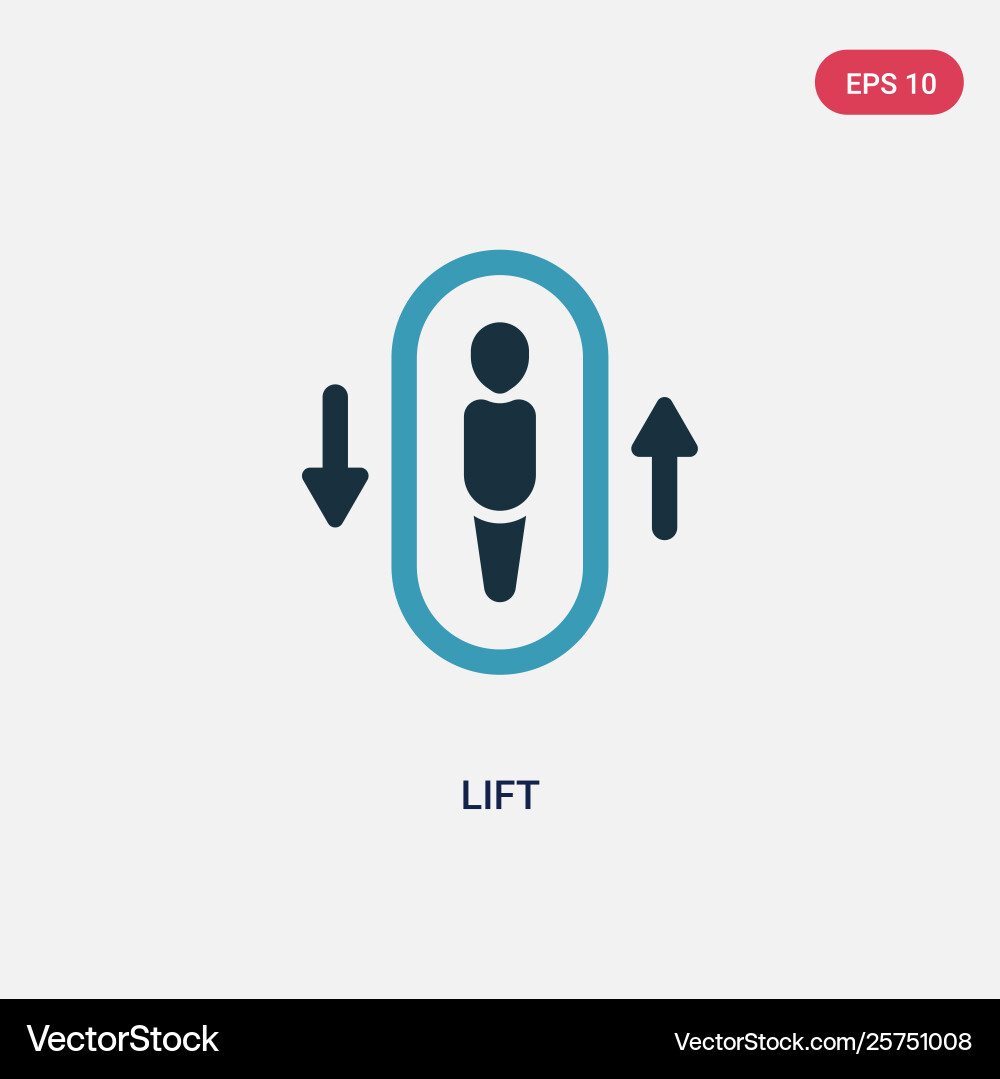 Two color lift icon from user interface concept Two color lift icon from user interface concept vector image
