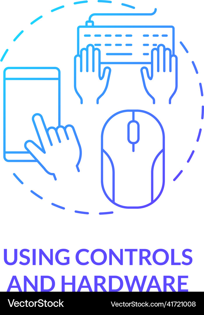 Using controls and hardware blue gradient concept Using controls and hardware blue gradient concept vector image